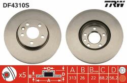 TRW Disc frana TRW DF4310S - centralcar