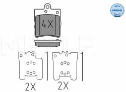 MEYLE set placute frana, frana disc MEYLE 025 219 1915 - centralcar