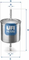 UFI filtru combustibil UFI 31.846. 00