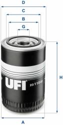 UFI Filtru ulei UFI 23.110. 02