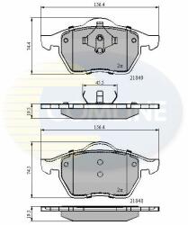 COMLINE set placute frana, frana disc COMLINE - centralcar - 87,57 RON