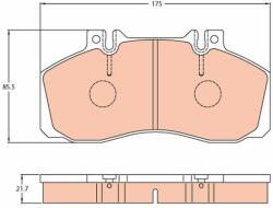 TRW set placute frana, frana disc TRW GDB5050 - centralcar
