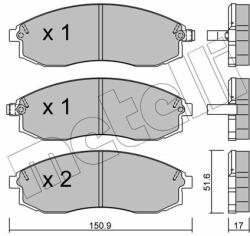 METELLI set placute frana, frana disc METELLI 22-0306-0