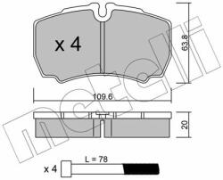 METELLI set placute frana, frana disc METELLI 22-0604-0