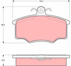 TRW set placute frana, frana disc TRW GDB863 - centralcar