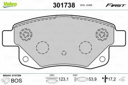 VALEO set placute frana, frana disc VALEO 301738 - centralcar