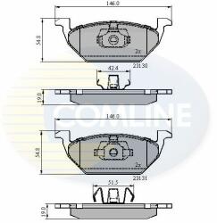 COMLINE set placute frana, frana disc COMLINE - centralcar - 99,02 RON