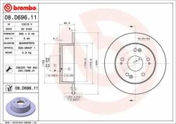 BREMBO Disc frana BREMBO 08. D696.11