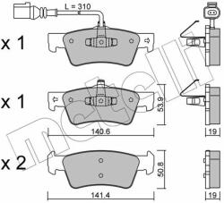 METELLI set placute frana, frana disc METELLI 22-0661-1