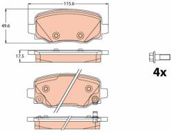 TRW set placute frana, frana disc TRW GDB2116 - centralcar