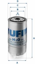 UFI filtru combustibil UFI 24. H2O. 01 - centralcar