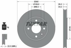 TEXTAR Disc frana TEXTAR 92078603 - centralcar