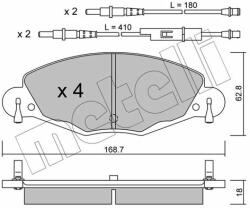 METELLI set placute frana, frana disc METELLI 22-0332-0