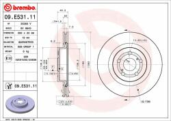 BREMBO Disc frana BREMBO 09. E531.11 - centralcar