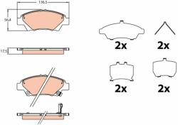 TRW set placute frana, frana disc TRW GDB3643 - centralcar