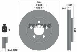 TEXTAR Disc frana TEXTAR 92329503 - centralcar