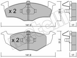 METELLI set placute frana, frana disc METELLI 22-0206-0