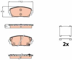 TRW set placute frana, frana disc TRW GDB2160 - centralcar