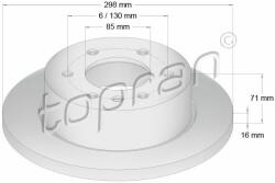 TOPRAN Disc frana TOPRAN 111 654