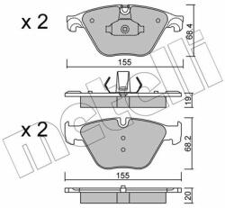 METELLI set placute frana, frana disc METELLI 22-0918-0