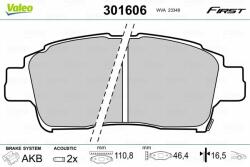 VALEO set placute frana, frana disc VALEO 301606