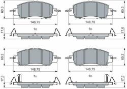 Bosch set placute frana, frana disc BOSCH 0 986 460 017 - centralcar