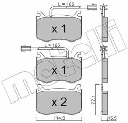 METELLI set placute frana, frana disc METELLI 22-1099-0