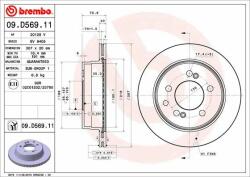 BREMBO Disc frana BREMBO 09. D569.11