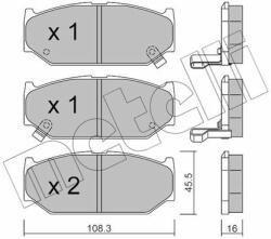 METELLI set placute frana, frana disc METELLI 22-0897-0