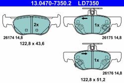 ATE set placute frana, frana disc ATE 13.0470-7350.2 - centralcar