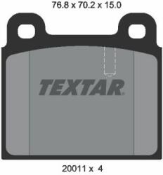 TEXTAR set placute frana, frana disc TEXTAR 2001102 - centralcar