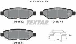 TEXTAR set placute frana, frana disc TEXTAR 2454601 - centralcar