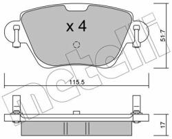 METELLI set placute frana, frana disc METELLI 22-0319-0