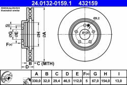 ATE Disc frana ATE 24.0132-0159.1 - centralcar