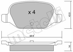 METELLI set placute frana, frana disc METELLI 22-0324-0