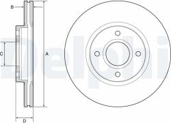 DELPHI Disc frana DELPHI BG4569C - centralcar