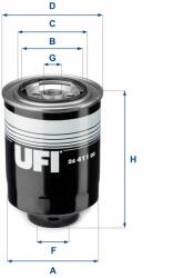 UFI filtru combustibil UFI 24.411. 00