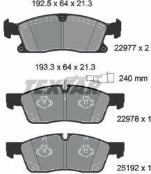 TEXTAR set placute frana, frana disc TEXTAR 2297701 - centralcar