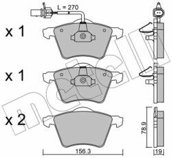 METELLI set placute frana, frana disc METELLI 22-0550-0