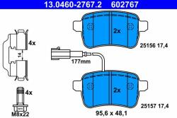 ATE set placute frana, frana disc ATE 13.0460-2767.2 - centralcar