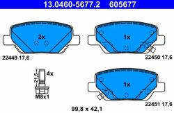 ATE set placute frana, frana disc ATE 13.0460-5677.2 - centralcar