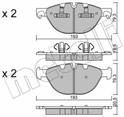 METELLI set placute frana, frana disc METELLI 22-0823-0