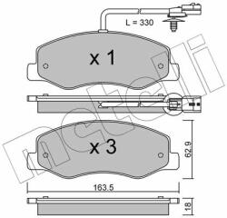 METELLI set placute frana, frana disc METELLI 22-0900-0