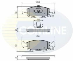 COMLINE set placute frana, frana disc COMLINE - centralcar - 81,71 RON