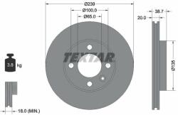 TEXTAR Disc frana TEXTAR 92012103 - centralcar