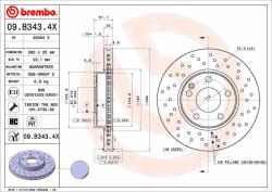 BREMBO Disc frana BREMBO 09. B343.4X - centralcar