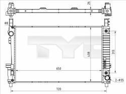 TYC Radiator, racire motor TYC 721-0020