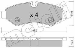 METELLI set placute frana, frana disc METELLI 22-1275-0