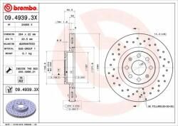 BREMBO Disc frana BREMBO 09.4939. 3X - centralcar