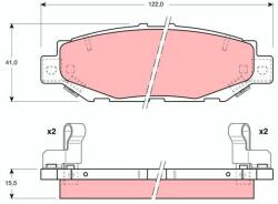 TRW set placute frana, frana disc TRW GDB1185 - centralcar